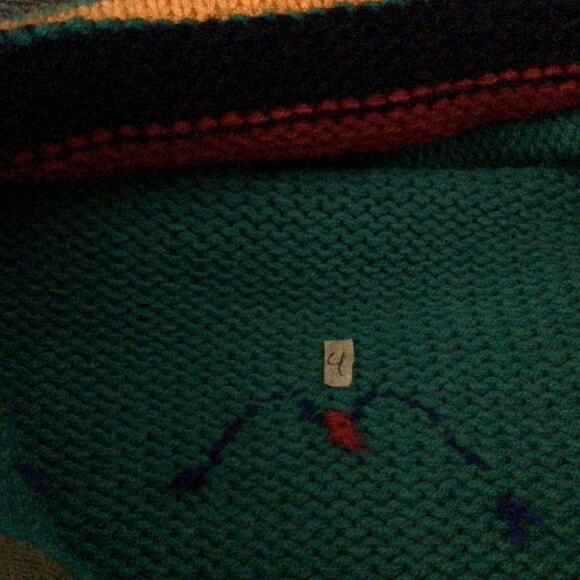 Handmade Peruvian Child Sweater Cardigan Size 4 - Picture 4 of 4